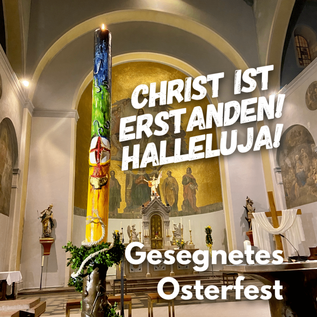 Wir wünschen Ihnen und Ihren Lieben ein frohes und gesegnetes Osterfest in der Freude über die Auferstehung Christi!
Unsere Angebote an den Ostertagen finden Sie hier...