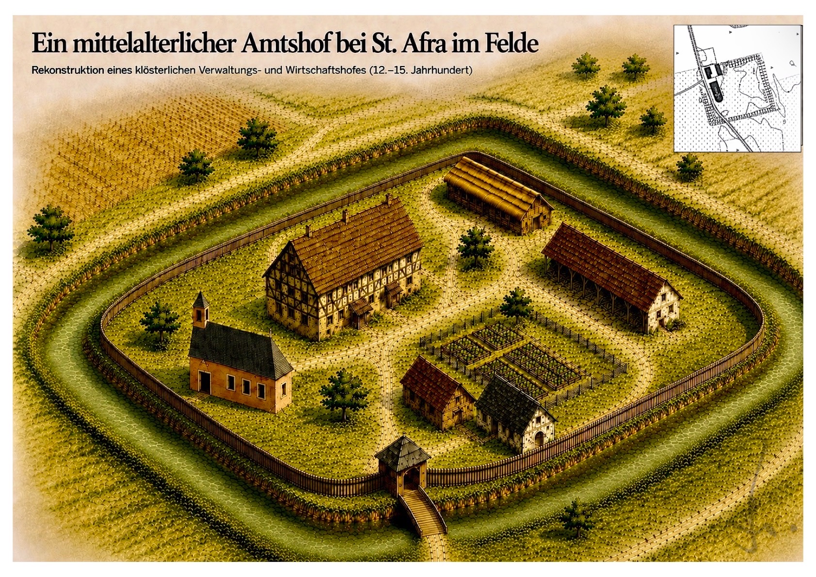 Rekonstruktion des Amtshofs St. Afra im Felde